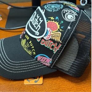 NWT Von Dutch JAX All Over Print Trucker Snapback Hat Baseball Cap
